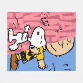 Erdnüsse | Snoopy & Charlie Brown Halbtanz Fleecedecke (Vorderseite (Horizontal))