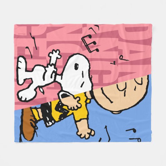 Erdnüsse | Snoopy & Charlie Brown Halbtanz Fleecedecke (Vorderseite (Horizontal))