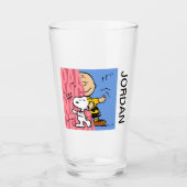 Erdnüsse | Snoopy & Charlie Brown Halbtanz Glas (Vorderseite)