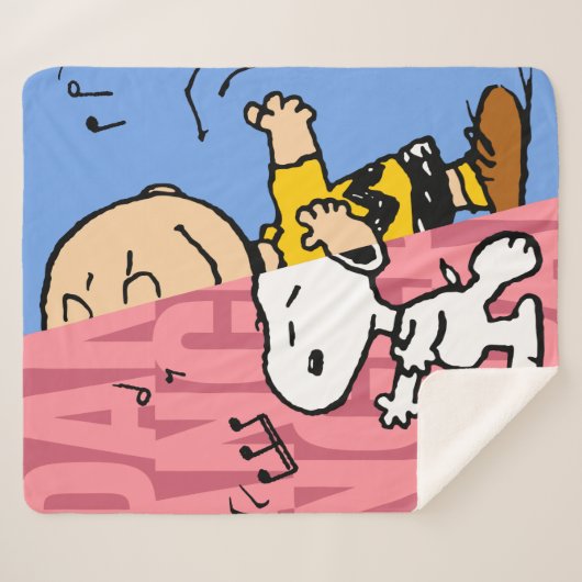 Erdnüsse | Snoopy & Charlie Brown Halbtanz Sherpadecke (Vorderseite (Horizontal))