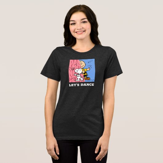 Erdnüsse | Snoopy & Charlie Brown Halbtanz Tri-Blend Shirt (Vorderseite voll)