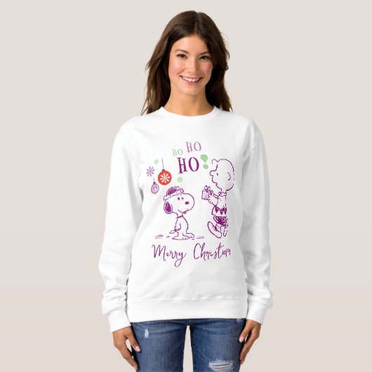 Erdnüsse | Snoopy & Charlie Brown Ho Ho Ho Ho Sweatshirt (Vorne ganz)