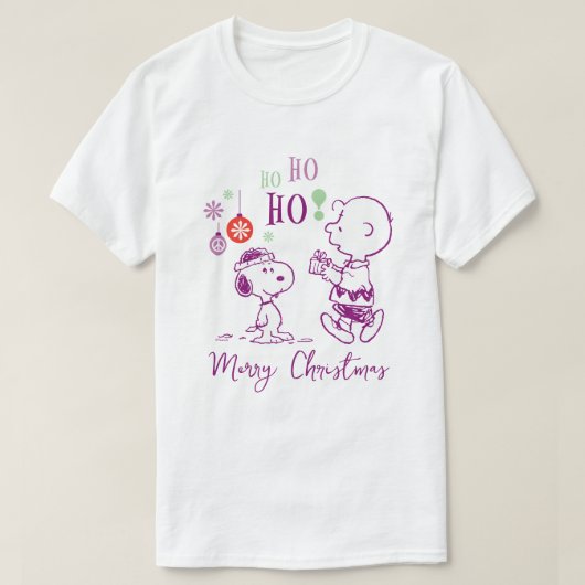 Erdnüsse | Snoopy & Charlie Brown Ho Ho Ho Ho T-Shirt (Design vorne)