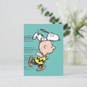 Erdnüsse | Snoopy & Charlie Brown Run Postkarte (Stehend Vorderseite)