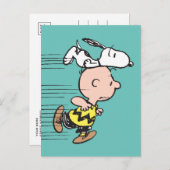 Erdnüsse | Snoopy & Charlie Brown Run Postkarte (Vorne/Hinten)