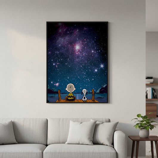 Erdnüsse | Snoopy & Charlie Brown Star Watching Poster