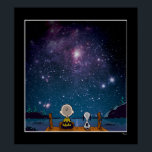 Erdnüsse | Snoopy & Charlie Brown Star Watching Poster<br><div class="desc">Schauen Sie sich dieses super niedliche Design mit Snoopy und Charlie Brown an.</div>