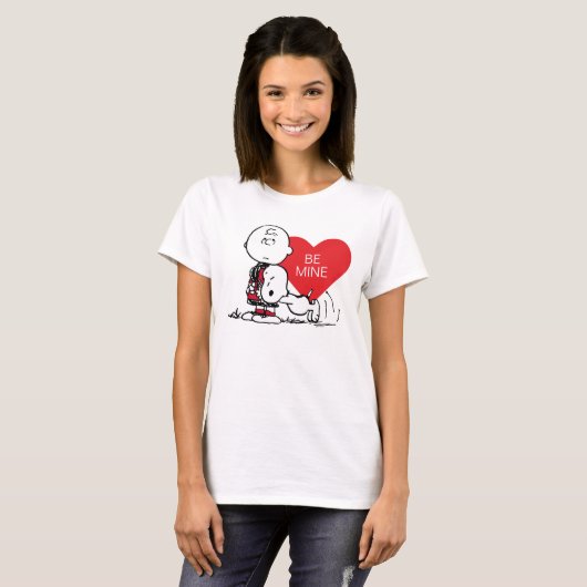Erdnüsse | Snoopy & Charlie Brown Valentine T-Shirt (Vorne ganz)