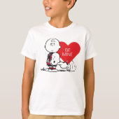 Erdnüsse | Snoopy & Charlie Brown Valentine T-Shirt (Vorderseite)