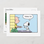 Erdnüsse | Snoopy & Charlie Brown Vielen Dank Postkarte (Vorne/Hinten)