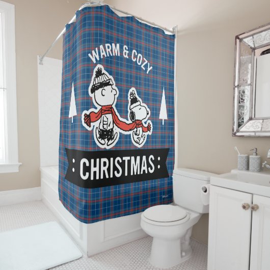 Erdnüsse | Snoopy & Charlie Brown Warm & Cosy Duschvorhang (Beispiel)