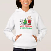 Erdnüsse | Snoopy & Charlie Brown Weihnachtsbaum Hoodie (Vorderseite)