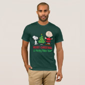 Erdnüsse | Snoopy & Charlie Brown Weihnachtsbaum T-Shirt (Vorne ganz)