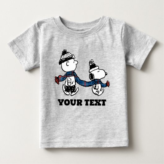 Erdnüsse | Snoopy & Charlie Brown Winter Scarf Baby T-shirt (Vorderseite)