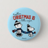 Erdnüsse | Snoopy & Charlie Brown Winter Scarf Button (Vorderseite)