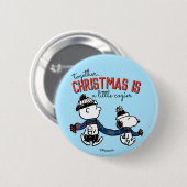 Erdnüsse | Snoopy & Charlie Brown Winter Scarf Button (Vorne & Hinten)
