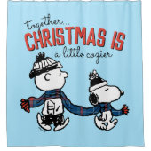 Erdnüsse | Snoopy & Charlie Brown Winter Scarf Duschvorhang (Vorderseite)