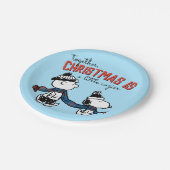 Erdnüsse | Snoopy & Charlie Brown Winter Scarf Pappteller (Schrägansicht)