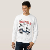 Erdnüsse | Snoopy & Charlie Brown Winter Scarf Sweatshirt (Vorne ganz)