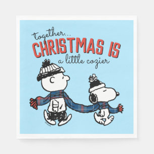 Erdnüsse  Snoopy & Charlie Brown Winterskarte Serviette