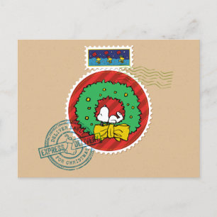 Erdnüsse   Snoopy Christmas Postage Briefmarke Feiertagspostkarte