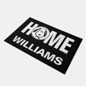 Erdnüsse | Snoopy Circle | PERSONALISIERT Fußmatte (Schrägansicht)