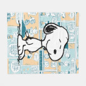 Erdnüsse | Snoopy-Comic-Muster Fleecedecke (Vorderseite (Horizontal))