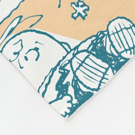 Erdnüsse | Snoopy-Comic-Muster Fleecedecke (Ecke)