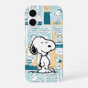Erdnüsse Snoopy-Comic-Muster iPhone 16 Hülle