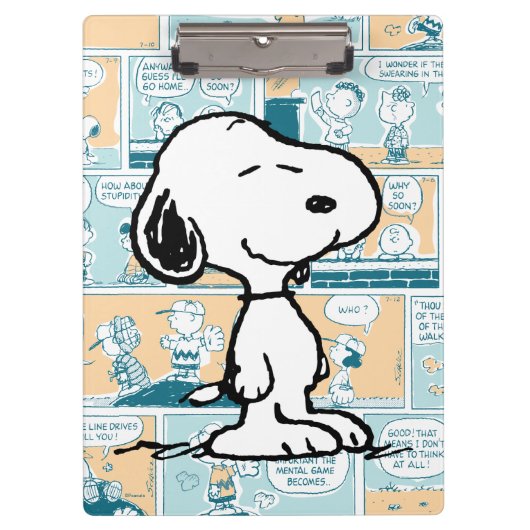 Erdnüsse | Snoopy-Comic-Muster Klemmbrett (Vorderseite)