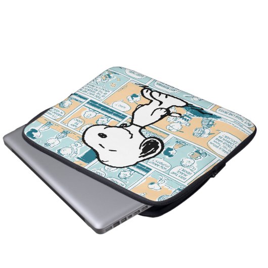 Erdnüsse | Snoopy-Comic-Muster Laptopschutzhülle (Vorne Knopf)