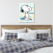 Erdnüsse | Snoopy-Comic-Muster Leinwanddruck (Insitu (Schlafzimmer))