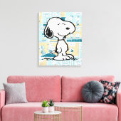 Erdnüsse | Snoopy-Comic-Muster Leinwanddruck (Insitu (Wohnzimmer))