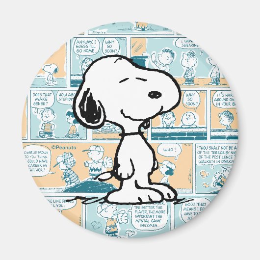 Erdnüsse | Snoopy-Comic-Muster Magnet (Vorne)