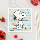 Erdnüsse | Snoopy-Comic-Muster Serviette (Beispiel)