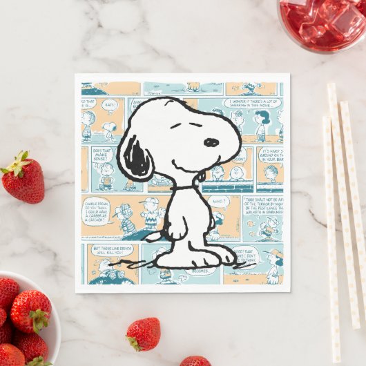 Erdnüsse | Snoopy-Comic-Muster Serviette (Beispiel)
