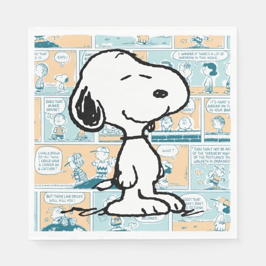 Erdnüsse | Snoopy-Comic-Muster Serviette (Vorderseite)