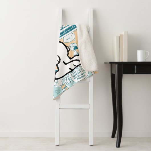 Erdnüsse | Snoopy-Comic-Muster Sherpadecke (Beispiel)