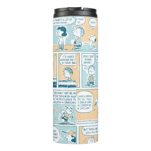 Erdnüsse | Snoopy-Comic-Muster Thermosbecher (Rückseite)
