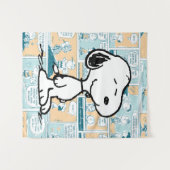 Erdnüsse | Snoopy-Comic-Muster Wandteppich (Vorderseite (Horizontal))