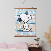 Erdnüsse | Snoopy-Comic-Muster Wandteppich Mit Holzrahmen (Schlafzimmer)