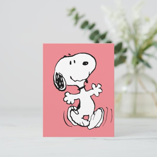 Erdnüsse | Snoopy Dance Postkarte (Stehend Vorderseite)