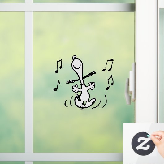 Erdnüsse | Snoopy Dancing Fensteraufkleber (Zuhause)