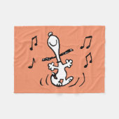 Erdnüsse | Snoopy Dancing Fleecedecke (Vorderseite (Horizontal))
