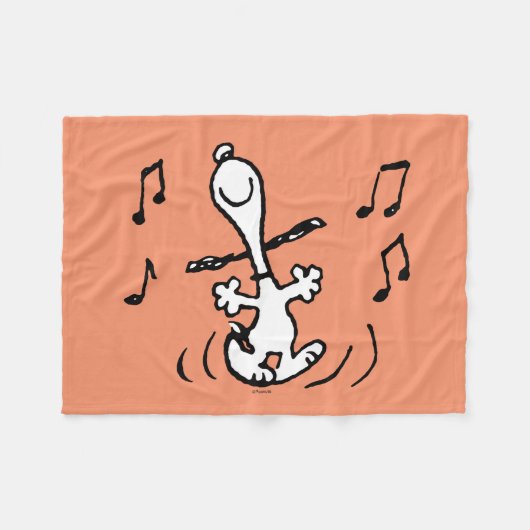 Erdnüsse | Snoopy Dancing Fleecedecke (Vorderseite (Horizontal))