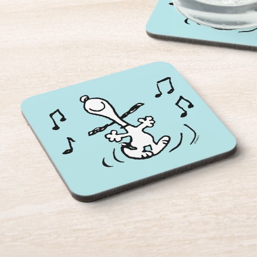 Erdnüsse | Snoopy Dancing Getränkeuntersetzer (Linke Seite)