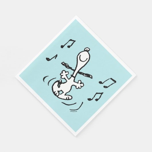 Erdnüsse | Snoopy Dancing Serviette (Ecke)