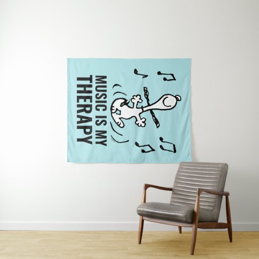 Erdnüsse | Snoopy Dancing Wandteppich (Beispiel (Horizontal))