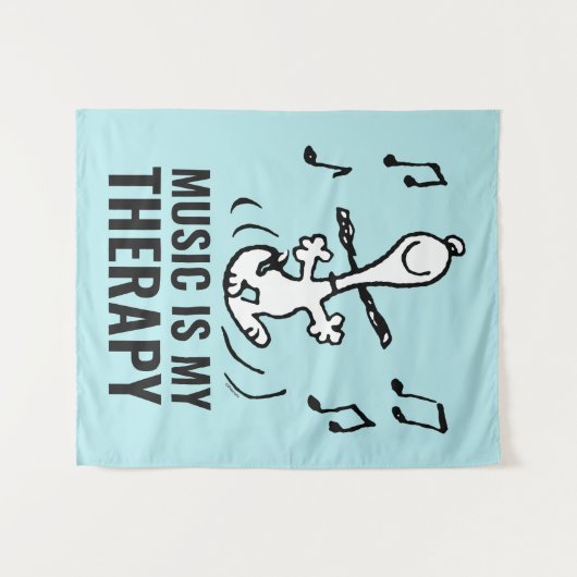 Erdnüsse | Snoopy Dancing Wandteppich (Vorderseite (Horizontal))