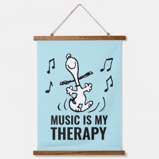 Erdnüsse | Snoopy Dancing Wandteppich Mit Holzrahmen (Vorderseite)